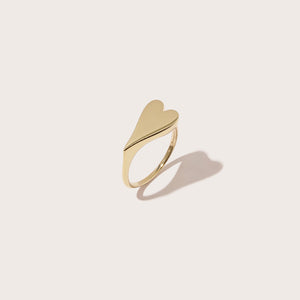 Heart Signet Ring with Complimentary Hand Engraving