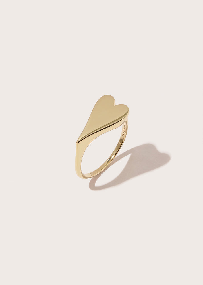Heart Signet Ring with Complimentary Hand Engraving