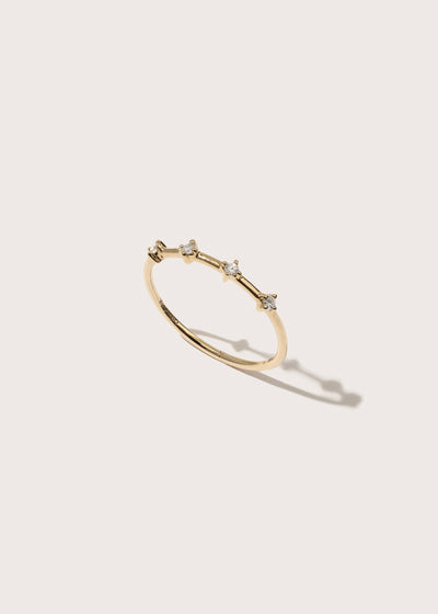 Four Stone Diamond Thread Ring