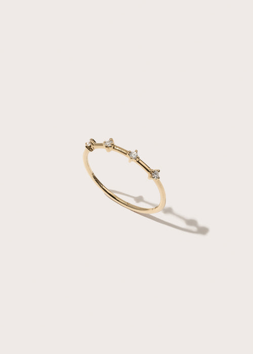 Four Stone Diamond Thread Ring