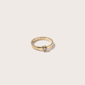 Diamond Heart Band Ring