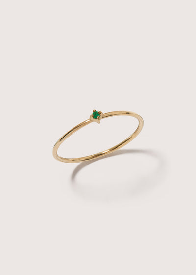 Emerald Bamboo Ring