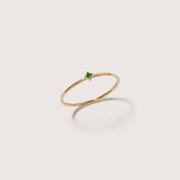 Emerald Bamboo Ring