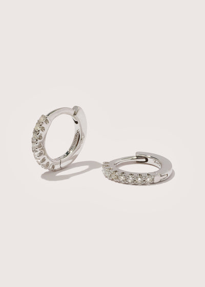 Small Diamond Huggie Hoop