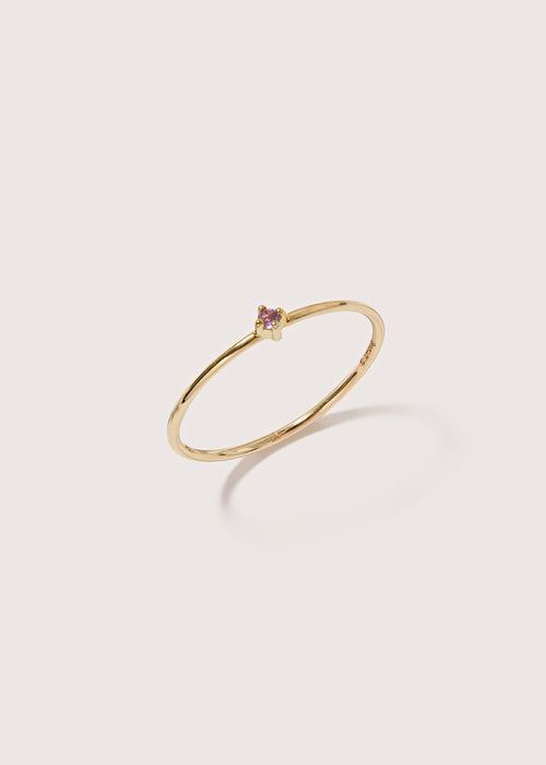 Amethyst Bamboo Ring