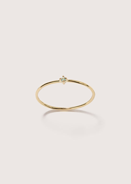 Swiss Blue Topaz Bamboo Ring