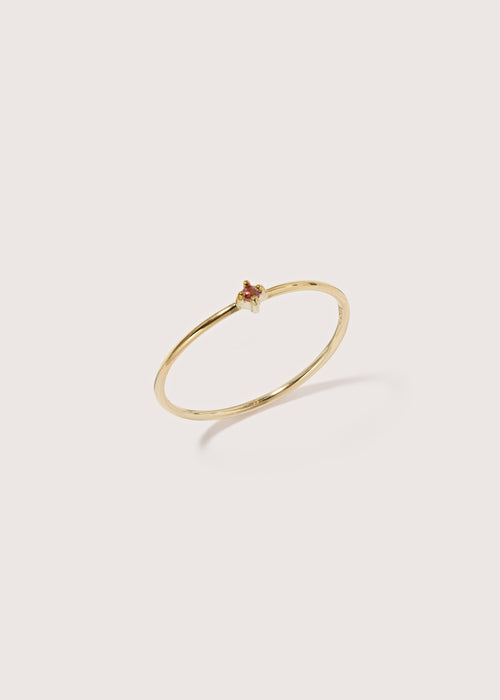 Pink Tourmaline Bamboo Ring