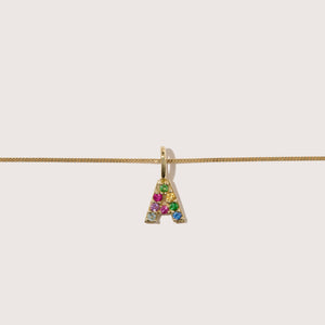 Rainbow Initial Pendant (Made To Order)