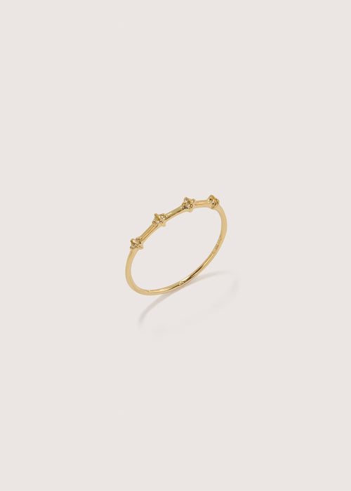 Four Stone Bamboo Ring