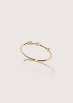 Three Stone Bamboo Ring