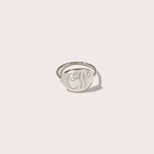 Modern Signet Ring with Complimentary Hand Engraving