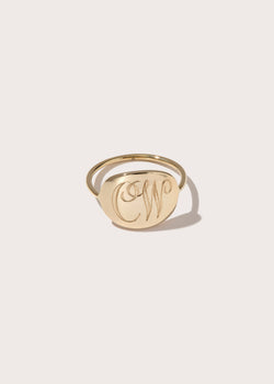 Modern Signet Ring with Complimentary Hand Engraving