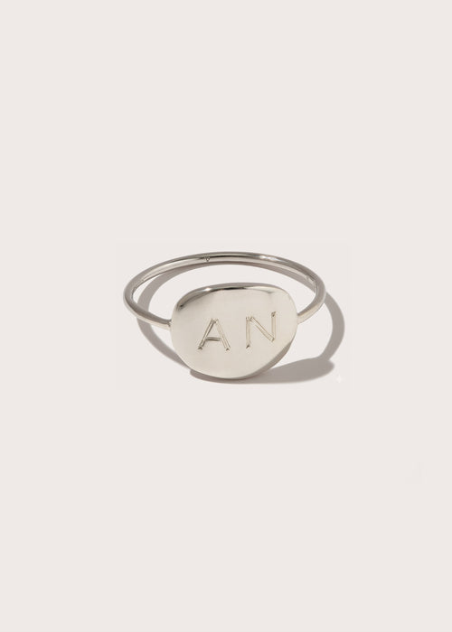 Modern Signet Ring with Complimentary Hand Engraving