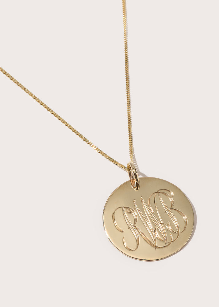 Large Solid Gold Disc with Complimentary Hand Engraving