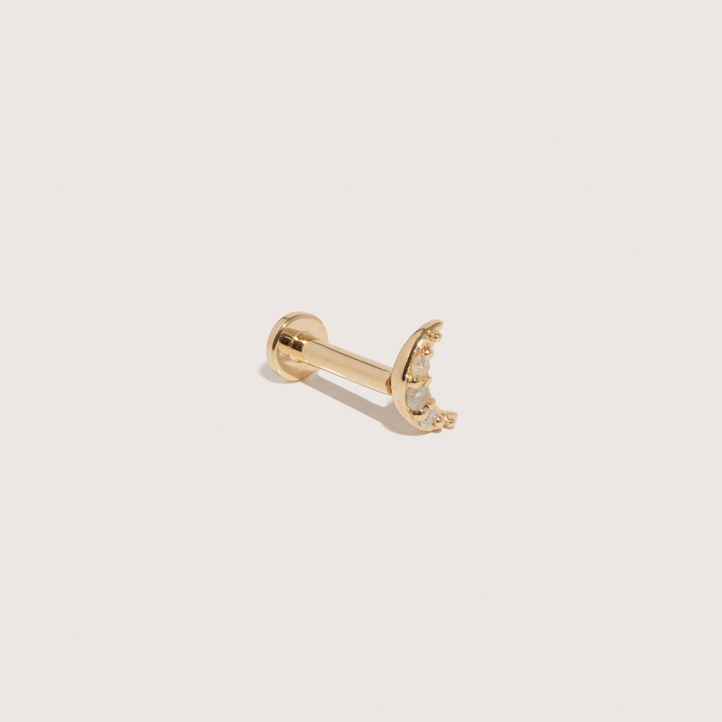Diamond Moon Threaded Stud