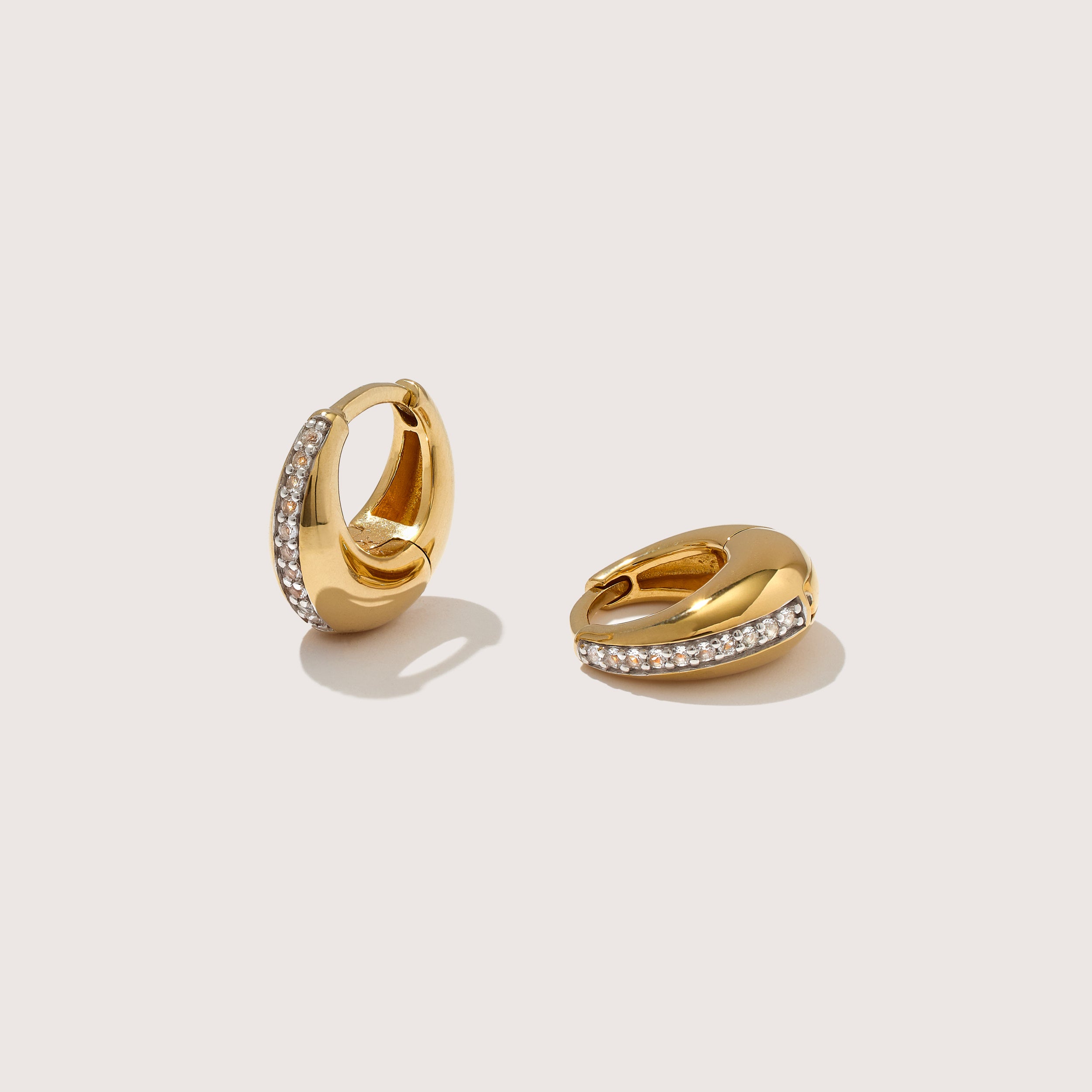 Pavé Mini Graduated Hoops