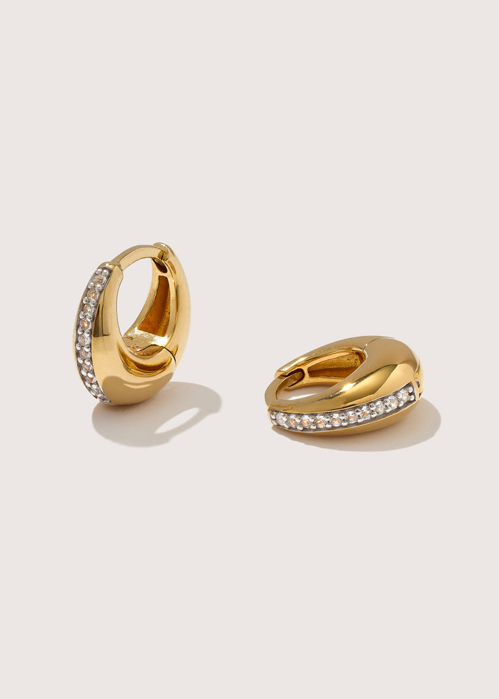Pavé Mini Graduated Hoops