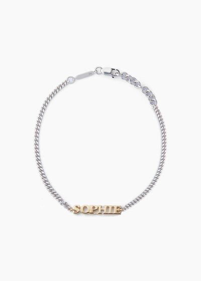 Sterling Silver Women's Name Bracelet Carrie Style - GetNameNecklace