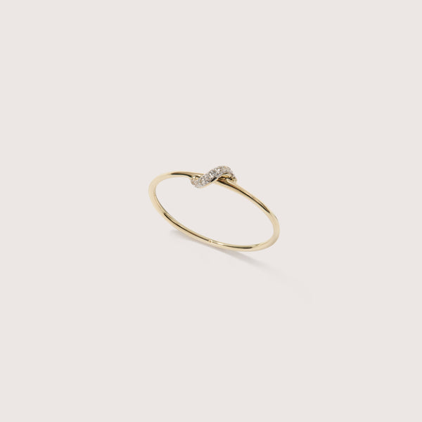 Diamond Wave Thread Ring