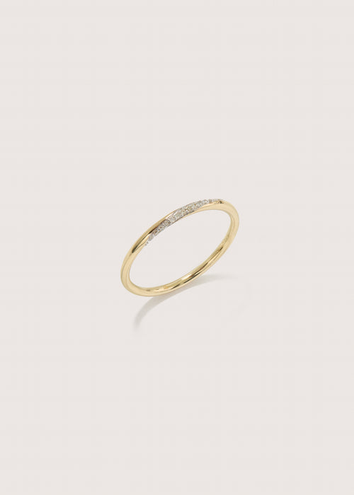 Twisted Diamond Thread Ring