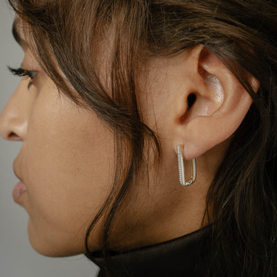 Rectangle Hoop Earrings For Women - Free Shipping For New Users - Temu  United Kingdom