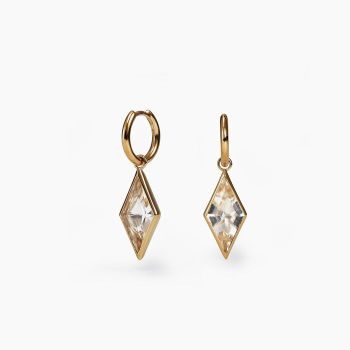 Single diamond sales drop earrings