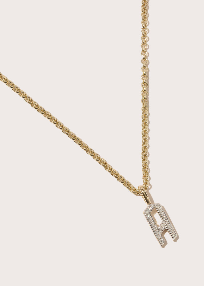 Diamond Initial Pendant