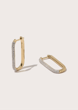 Paperclip Large Cubic Zirconia Earring