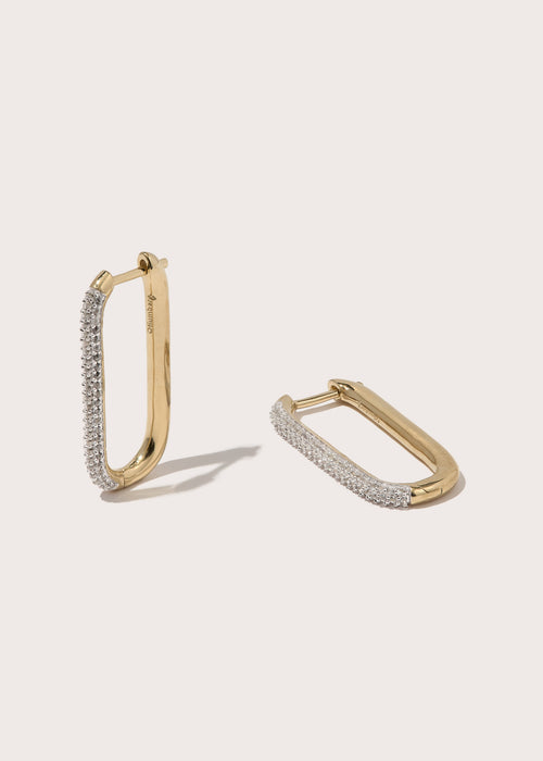 Paperclip Large Cubic Zirconia Earring