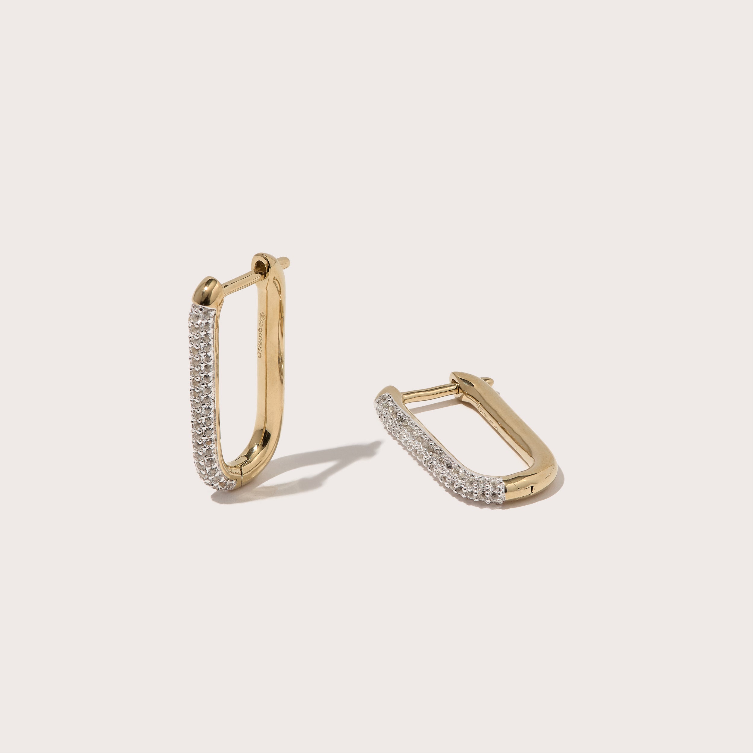 Paperclip Medium Cubic Zirconia Earrings