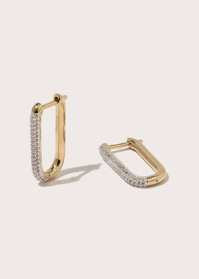 Paperclip Medium Cubic Zirconia Earring