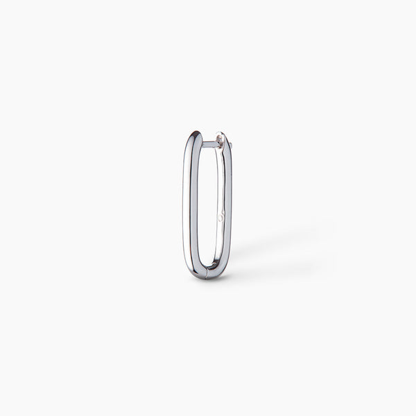 silver men's hoop earring