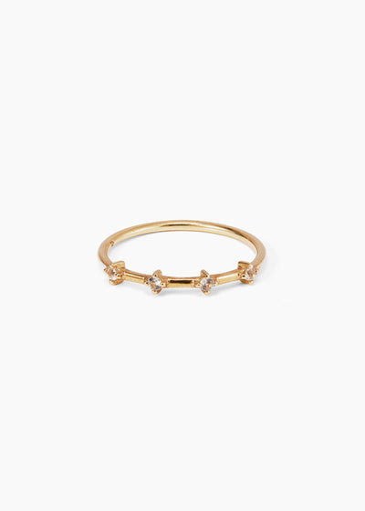 Four Stone Bamboo Ring