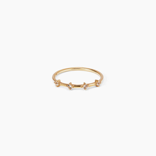 Four Stone Bamboo Ring