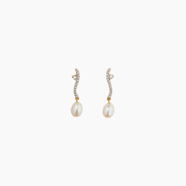 pearl and topaz earrings