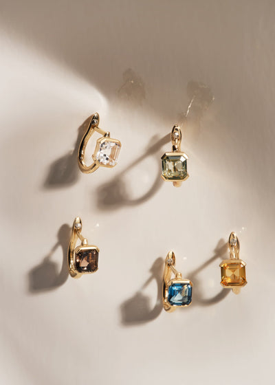 14kt Citrine Domino Set