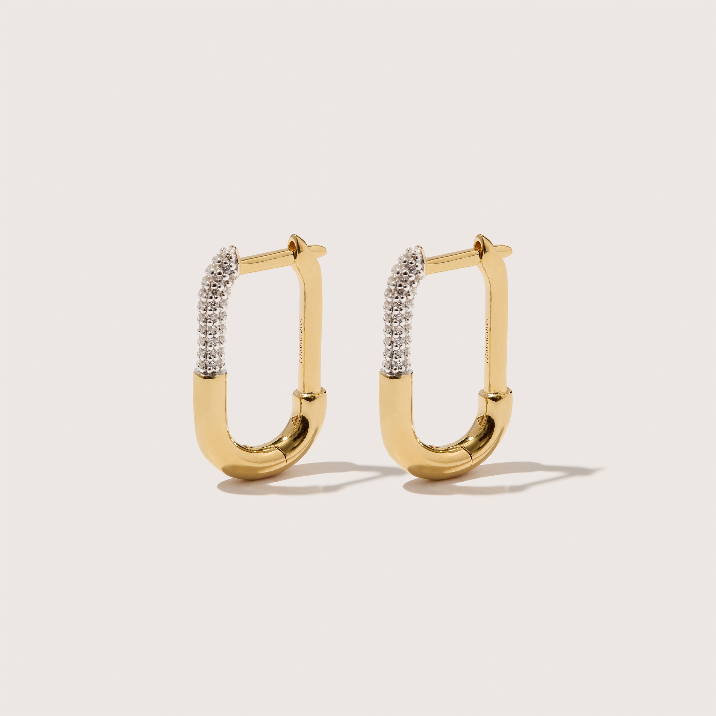 Pavé Staple Hoops