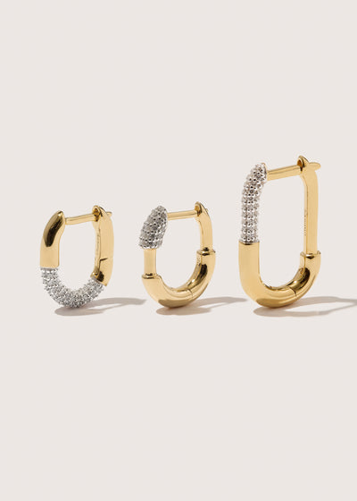 Pavé Staple 3 Hoop Stacking Set