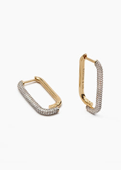 Mosaic Pave Hoops