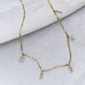 Personalised Initial Diamond Necklace (Made To Order)