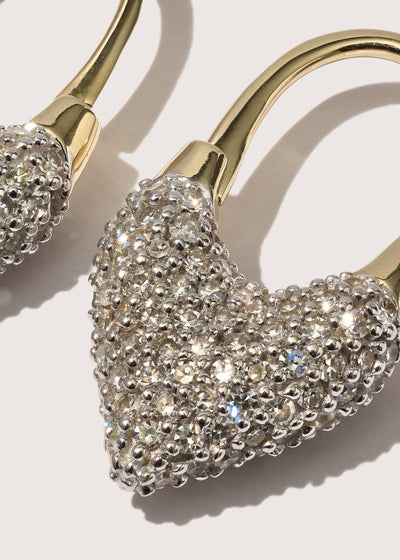 Diamond Roscida Heart Earrings