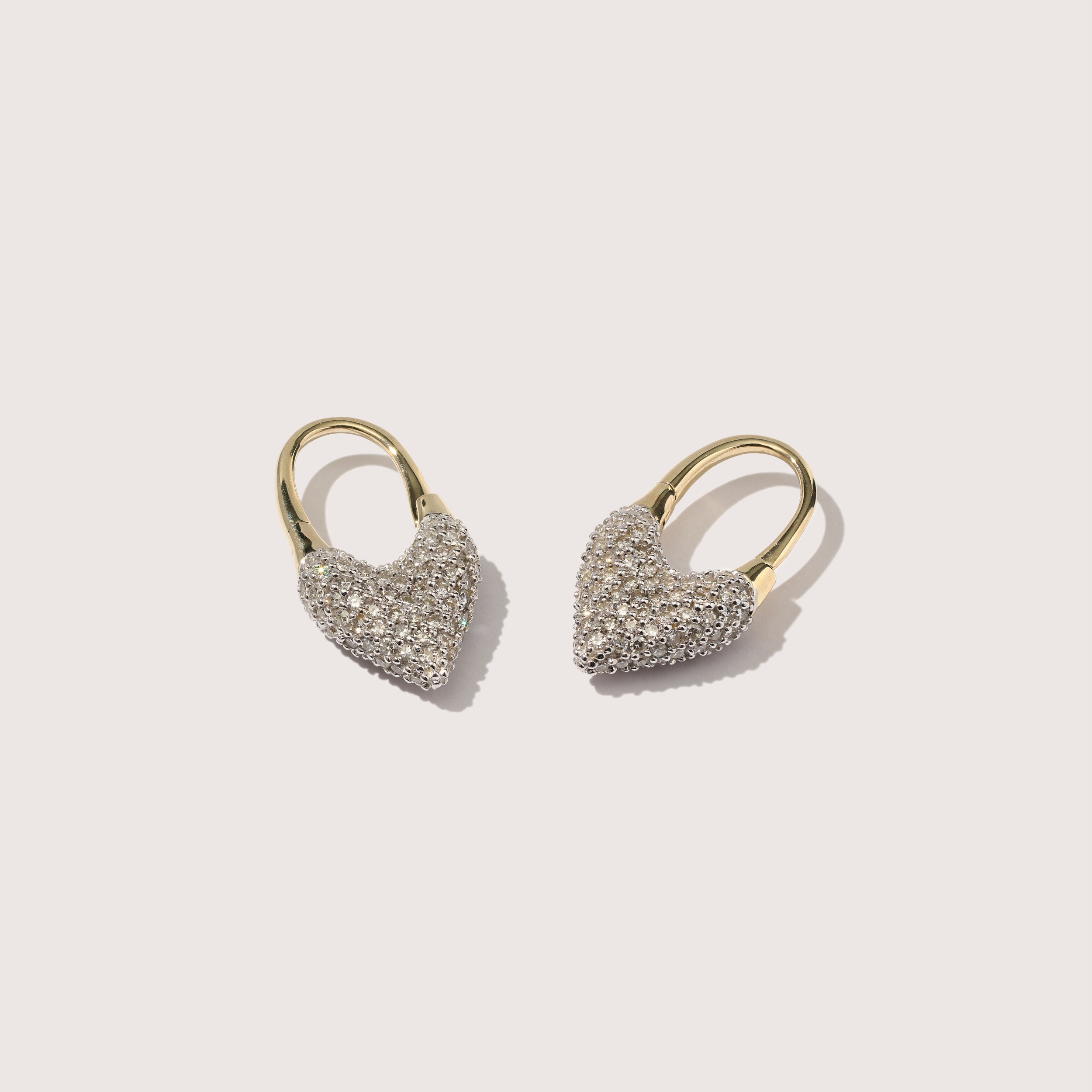 9kt Diamond Roscida Heart Earrings