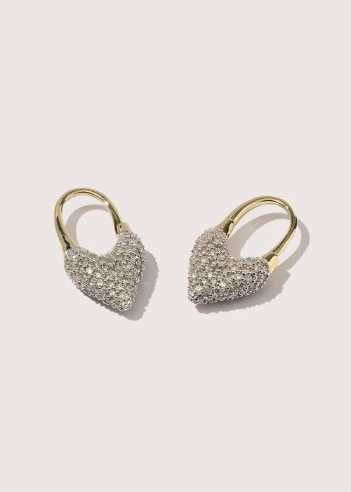 Diamond Roscida Heart Earrings