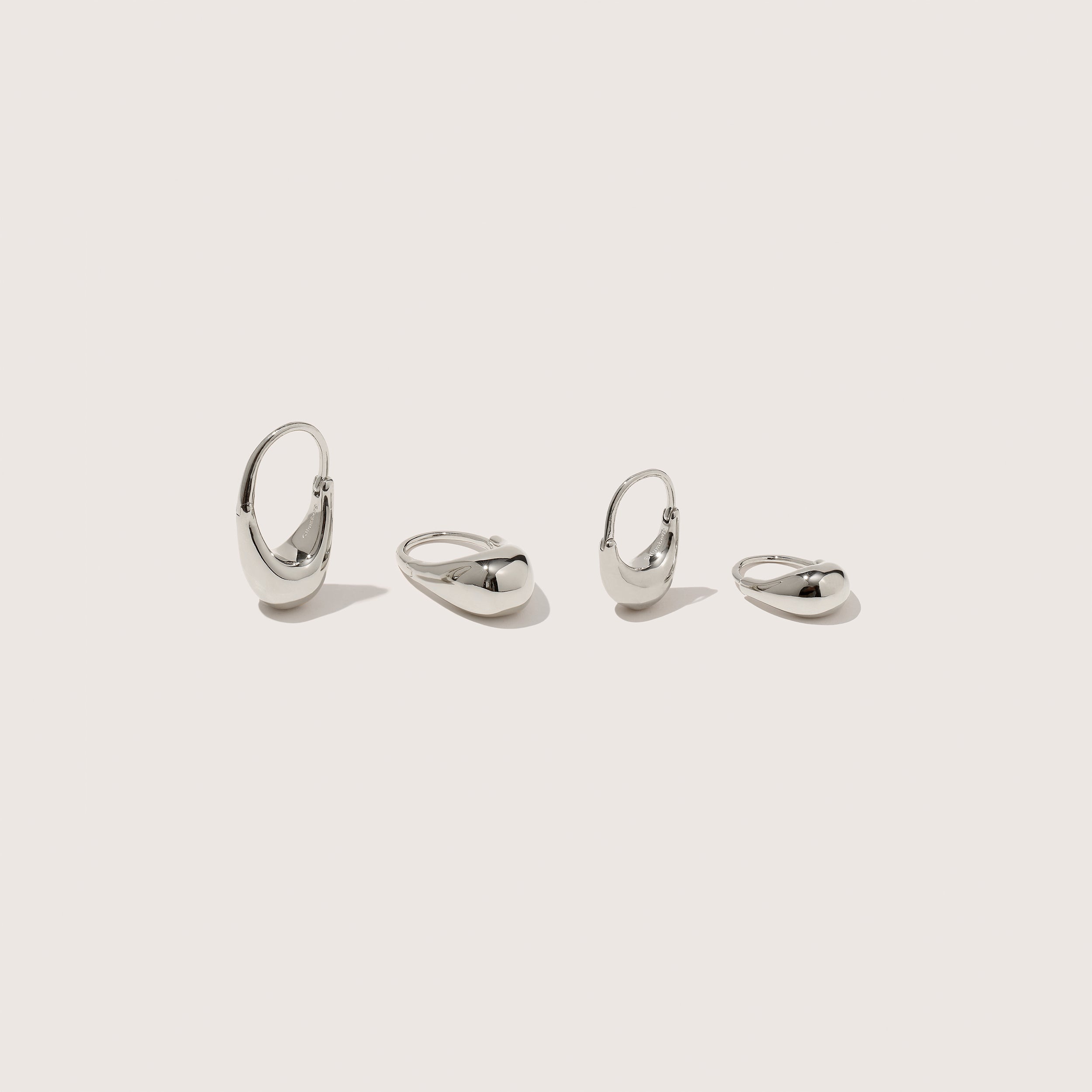 Roscida Drop Hoops Set