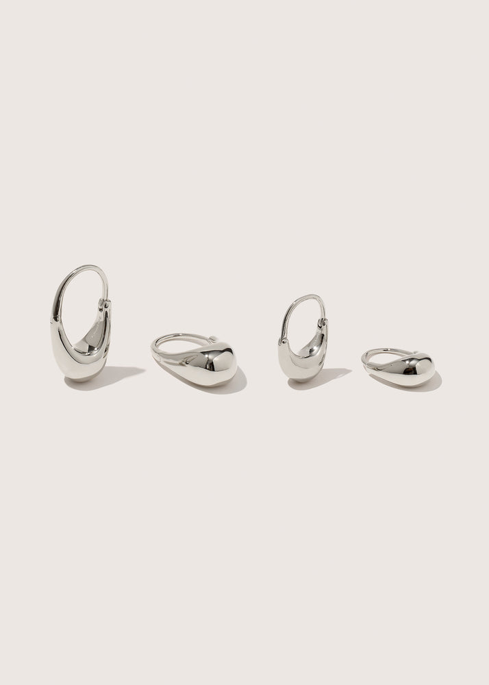 Roscida Drop Hoops Set