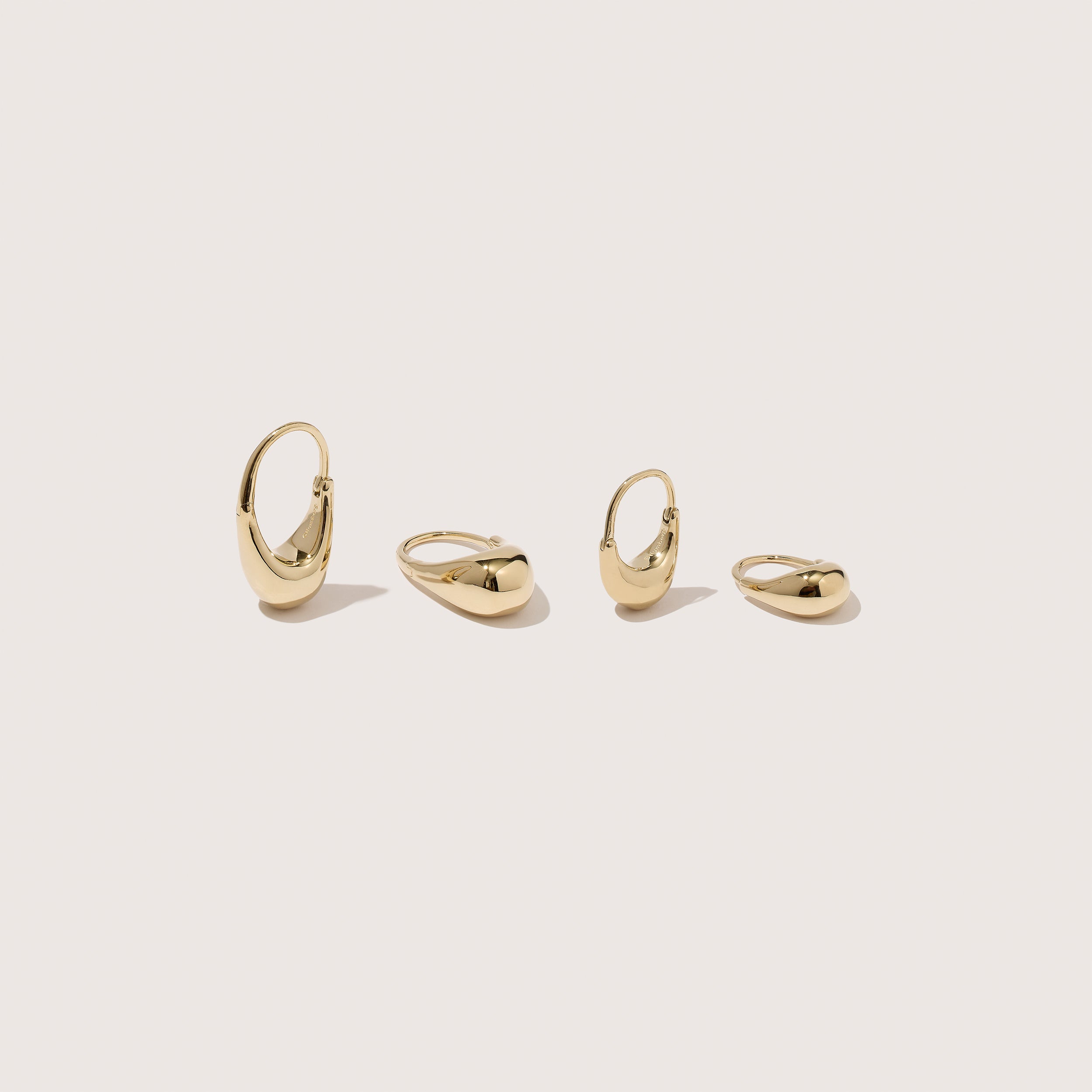 Roscida Drop Hoops Set