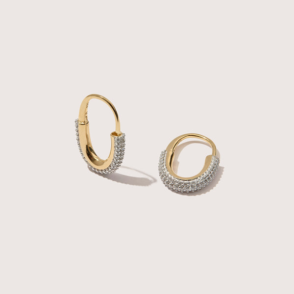 Roscida Pavé Oval Hoops