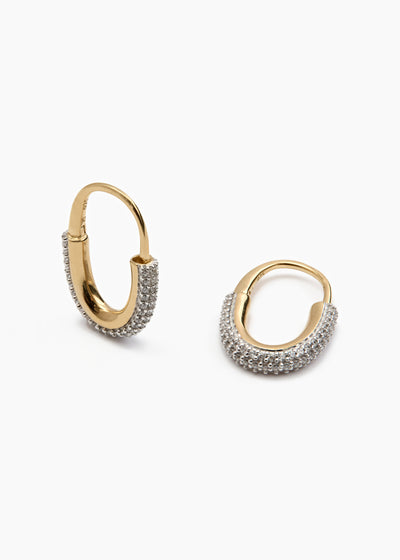 Roscida Pavé Oval Hoops