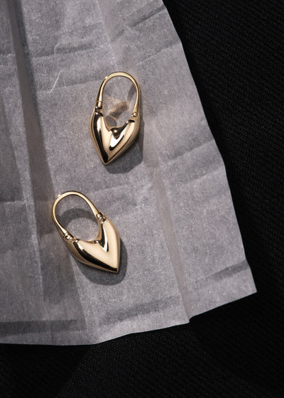 Fine Roscida Heart Earrings