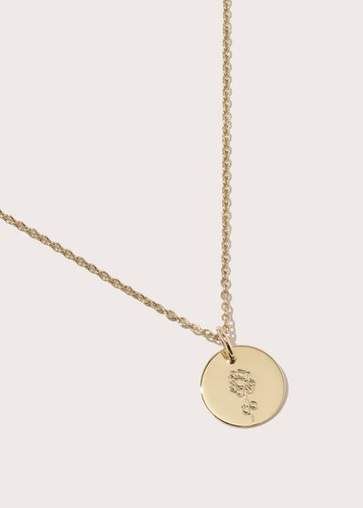 Tiny Gold Disc with Picture Engraving